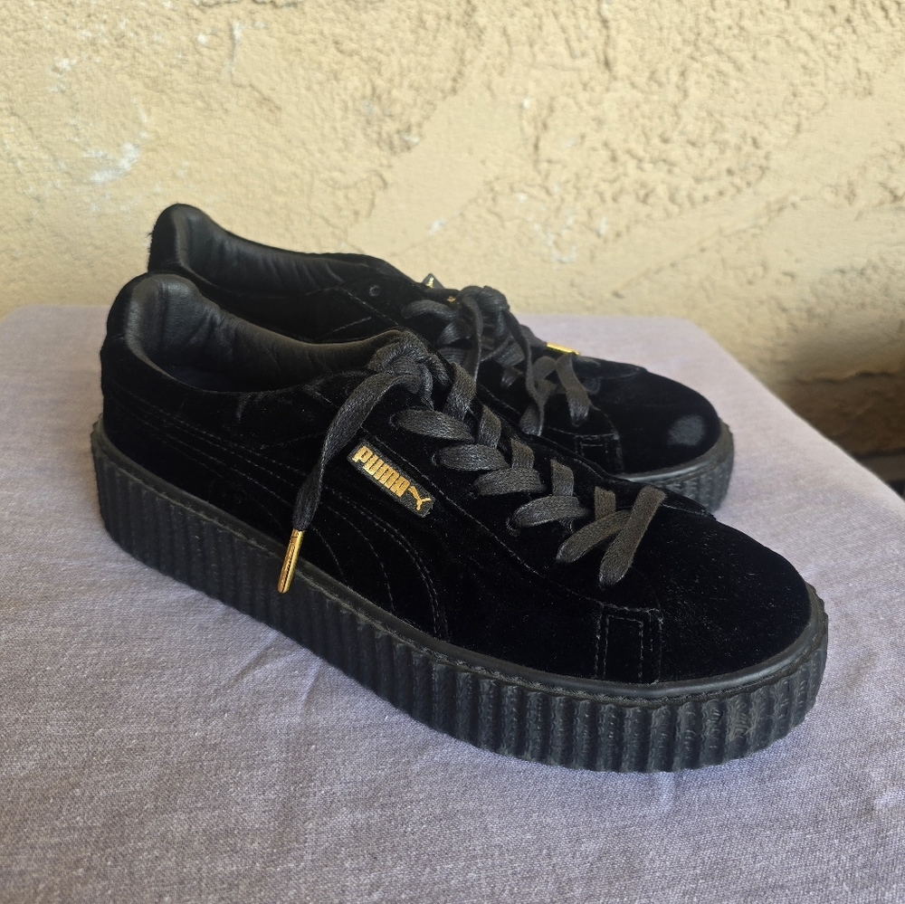 Puma Fenty Creeper Velvet black sneakers